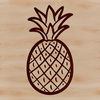 Simple Pineapple Drawing Art A simple line drawing of a pineapple fruit, suitable for vector art and clipart designs.