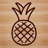 Free Clip Art Pineapple Icon A simple line drawing illustration of a pineapple, suitable for food or vacation-themed designs.