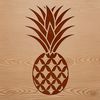 Delicious Fresh Pineapple Isolated Vector Graphic An isolated vector graphic of a single pineapple with detailed texture and shading.