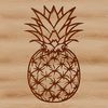 Beautiful Fruit Icon Design A stylized illustration of a pineapple in various formats including SVG, PNG, PDF, and DXF for digital design purposes.
