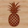 Fresh Pineapple Clip Art Design A juicy pineapple on a tropical background, ready to be sliced and enjoyed as a fresh fruit.