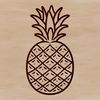 Sweet Summer Graphic An illustrated pineapple graphic with smooth lines and basic shapes.