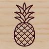 Simple Fruit Illustration SVG A simple line drawing of a pineapple fruit, suitable for various design applications.