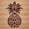 Ornate Pineapple Illustration A detailed illustration of a pineapple with intricate details, suitable for use in graphic design and digital art.