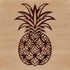 Pineapple Design Vector Graphics A stylized illustration of a pineapple fruit, suitable for vector graphics projects.