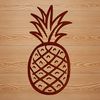 Simple Pineapple Illustration A simple line drawing of a pineapple, isolated on a white background, suitable for vector art projects.