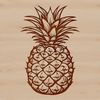 Colorful Tropical Fruit Design A realistic illustration of a pineapple fruit in vector format.