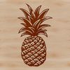 Fresh Pineapple Icon A stylized illustration of a pineapple, suitable for printing or digital use in various designs and projects.