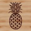 A stylized illustration of a pineapple in various formats, including vector and raster.