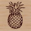 Sweet Tropical Fruity SVG Illustration A stylized illustration of a pineapple, suitable for use in various design projects and cut out with a cutting machine.