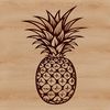 Stylized Pineapple Clip Art A stylized illustration of a pineapple, suitable for use as clip art in digital designs.