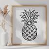 Artistic Pineapple In SVG & DXF