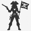 A pirate illustration in vector format, suitable for various digital applications.