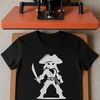 A stylized illustration of a pirate in vector format, suitable for cutting machines like Cricut or laser engraving.