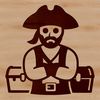 A free vector image of a pirate illustration suitable for commercial use with cutting machines like Cricut.