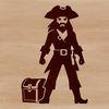 Pirate illustration in vector format, suitable for commercial and personal use.
