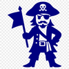Pirate illustration in vector format suitable for cutting machines and laser engraving.