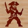 A vector illustration of a pirate character in profile view, suitable for commercial or personal use.