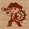 A detailed pirate illustration designed as vector art.