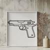 Free Unique Pistol Image DXF - Commercial Use