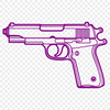 Free Unique Pistol Image DXF - Commercial Use