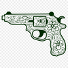 Floral Gun In PNG - For Free Download, Commercial Use