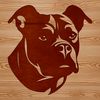 Pitbull Head Vector Illustration A high-quality illustration of a Pitbull's head, suitable for vector graphics and cutting machine designs.
