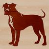 Friendly Fido Illustration A high-quality digital illustration of a standing pitbull.