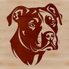Beautiful Pitbull SVG Head Illustration Vector graphic representation of a Pitbull's face, suitable for custom designs and projects.