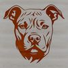 Pitbull Portrait SVG Clip Art Close-up of a pitbull's head, ideal for vector design and digital cutting machine projects.
