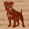 Cute Pitbull Illustration A vector illustration of a standing pitbull in a simplified style.