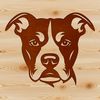 Pitbull Graphic A graphic illustration of a Pitbull's head, suitable for use in digital designs.
