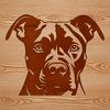 Breed Illustration A pitbull breed animal illustration in vector format.