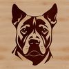 Stunning Pitbull Portrait in Vector Format A vector graphic design featuring the face of a Pitbull as a standalone image.