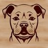 Beautiful Pitbull Head Clip Art SVG SVG file of a Pitbull animal, ideal for use in digital art and craft templates, including Cricut and laser cutter designs.