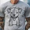 Artistic Pitbull Clip Art - Free DXF