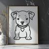 Artistic Pitbull Clip Art - Free DXF