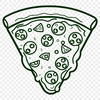 A Classic Pizza Graphic in Vector Format A graphic representation of a classic pizza in vector format.