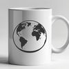 A Beautiful Planet SVG Icon A digital illustration of our planet from space, depicted in a simplified vector format.