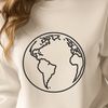 Beautiful Vector Planet Earth Icon Illustrative representation of the planet Earth in a 2D vector format.