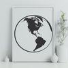 Earth Vector Graphic A stylized vector illustration of our home planet, Earth.