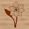Beautiful Stylized Daffodil Icon A stylized illustration of a daffodil flower in full bloom, suitable for use in digital designs.