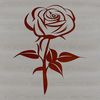 Blooming Beauty - A Lovely Rose Illustration A detailed illustration of a rose with petals and thorns, suitable for vector art and design projects.