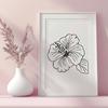 Unique Hibiscus - Laser Engraver PNG