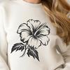 Floral Hibiscus In DXF Format - Free Download