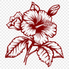 Hibiscus DXF For Download - Free Commercial Use License