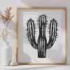 Artistic Cactus In SVG, PNG, PDF And DXF File Formats - Free