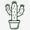 Beautiful Cactus Vector Image - Free PNG