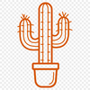 Beautiful Desert Plant Clipart In PDF For Free Download