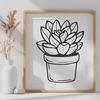 Stunning Desert Plant Printable Image In SVG For Free Download